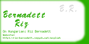 bernadett riz business card